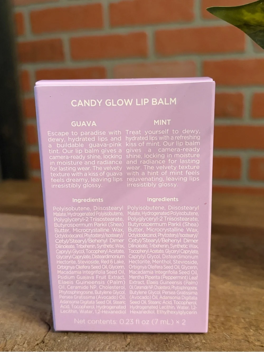 OLIVIAUMMA Candy Glow Lip Balm Duo Guava & Mint Ceramide NIB 0.23 oz I Glossy